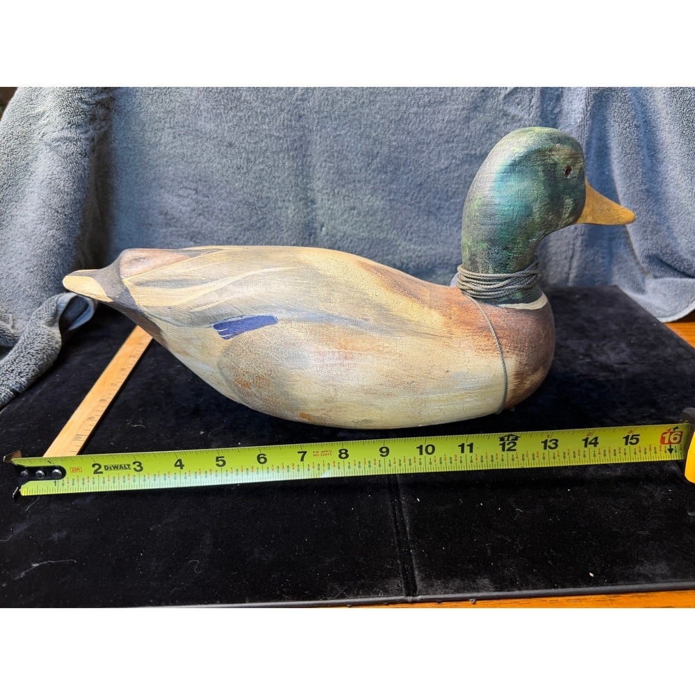 Ducks Unlimited Mallard Decoy With Anchor David Maas Signed Wood Duck 926